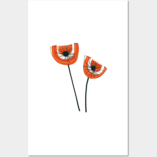 Post modern flowers Posters and Art